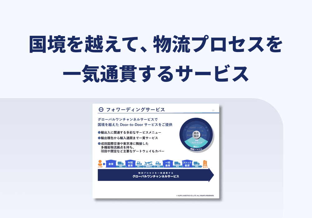 フォワーディングサービス 概要スライド